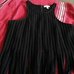 Black Fringe top